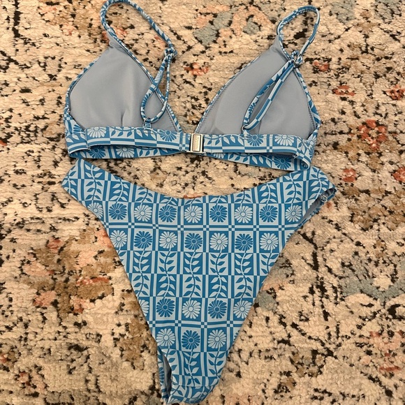 Rhythm x Free People Blue Journey Surf Bikini Set | XS - Picture 2 of 4